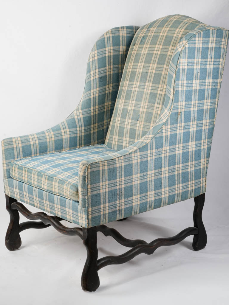 Rustic 18th-century French wingback chair