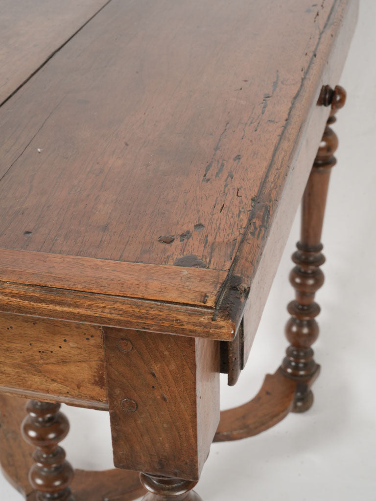 Rich walnut antique writing table