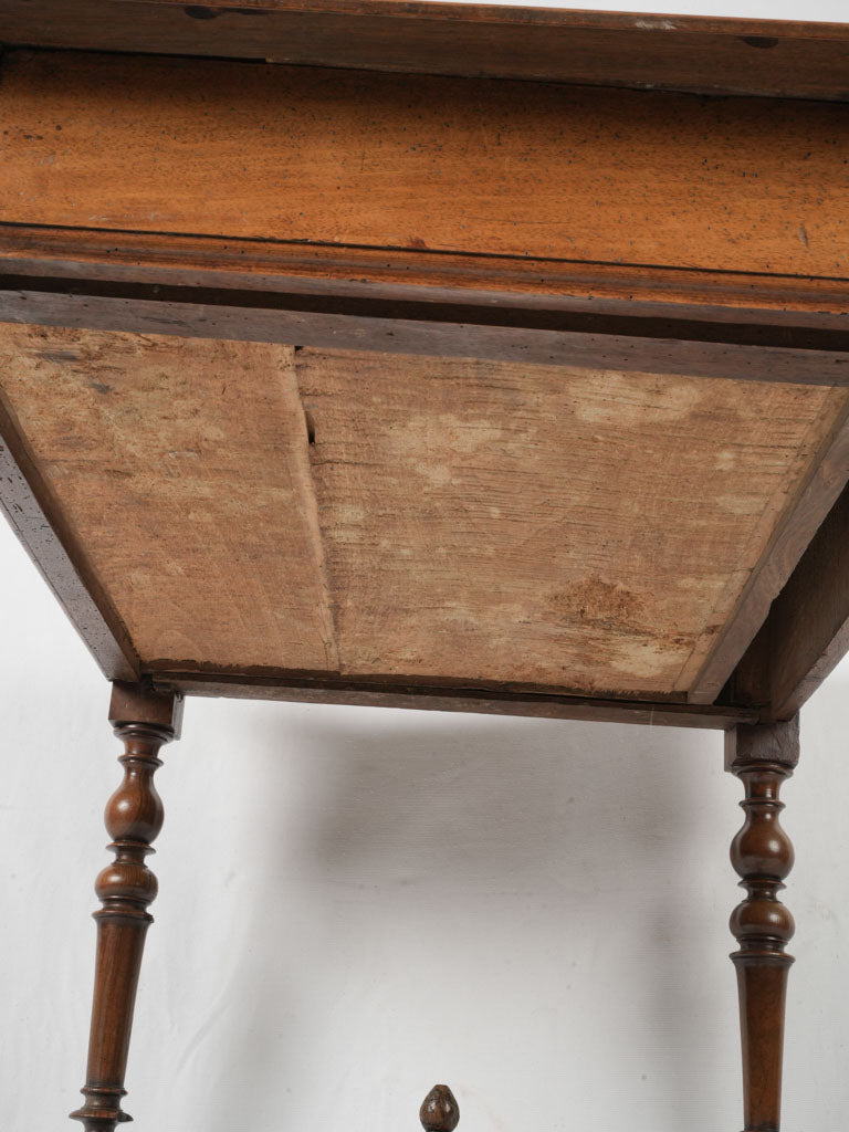 Stately design walnut writing table