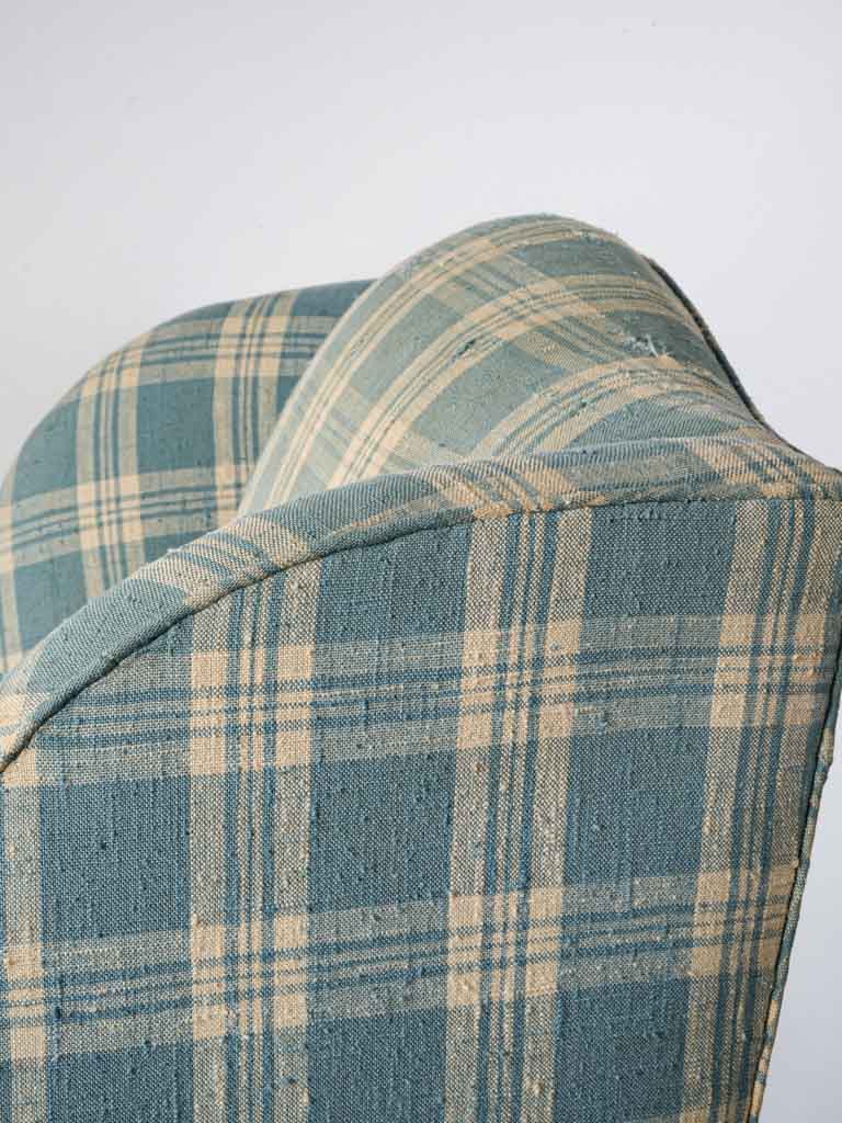 Charming weathered tapestry fauteuil chair