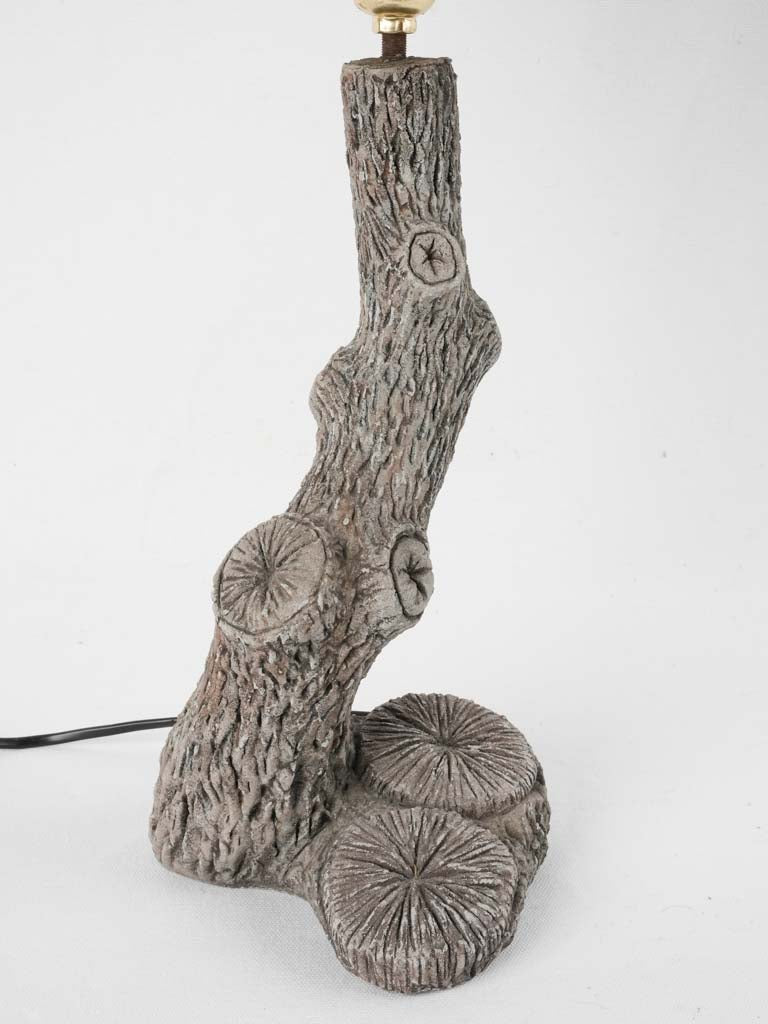 Small rocaille faux bois table lamp 20"