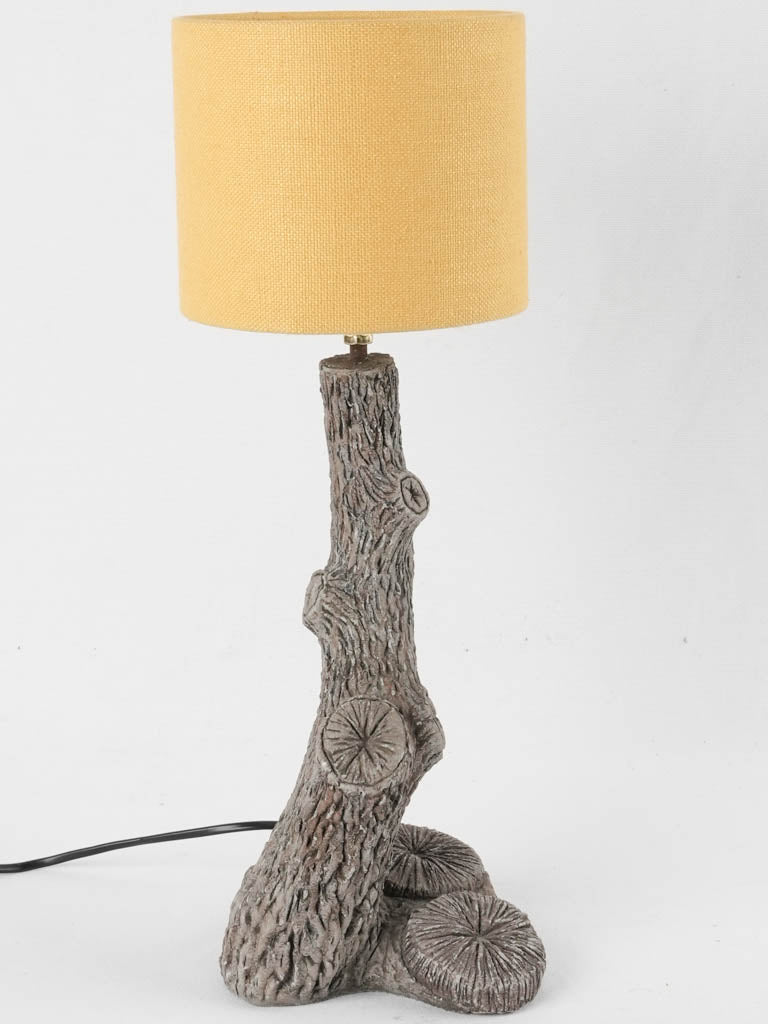 Small rocaille faux bois table lamp 20"