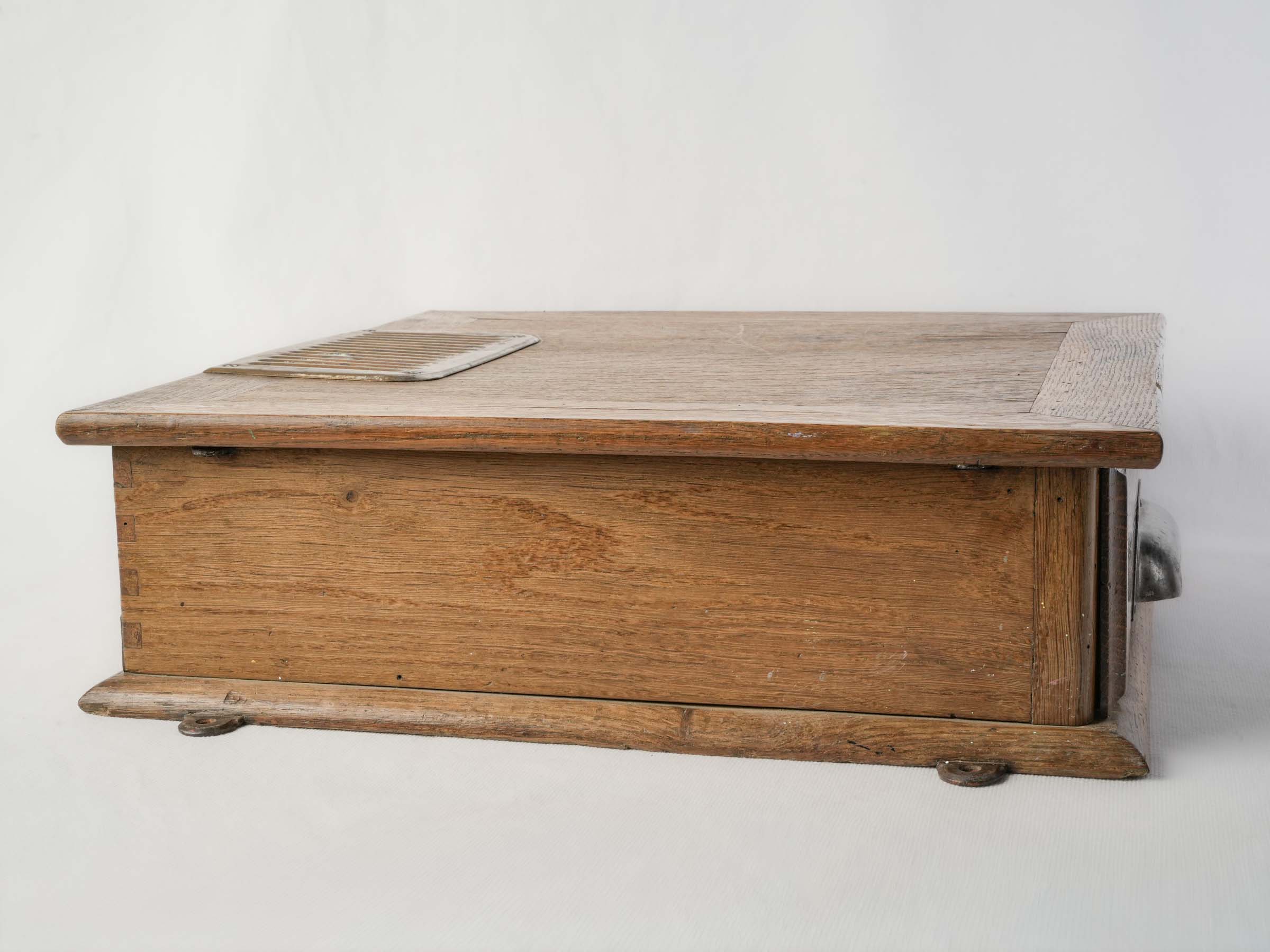 Charming oak and metal drawer