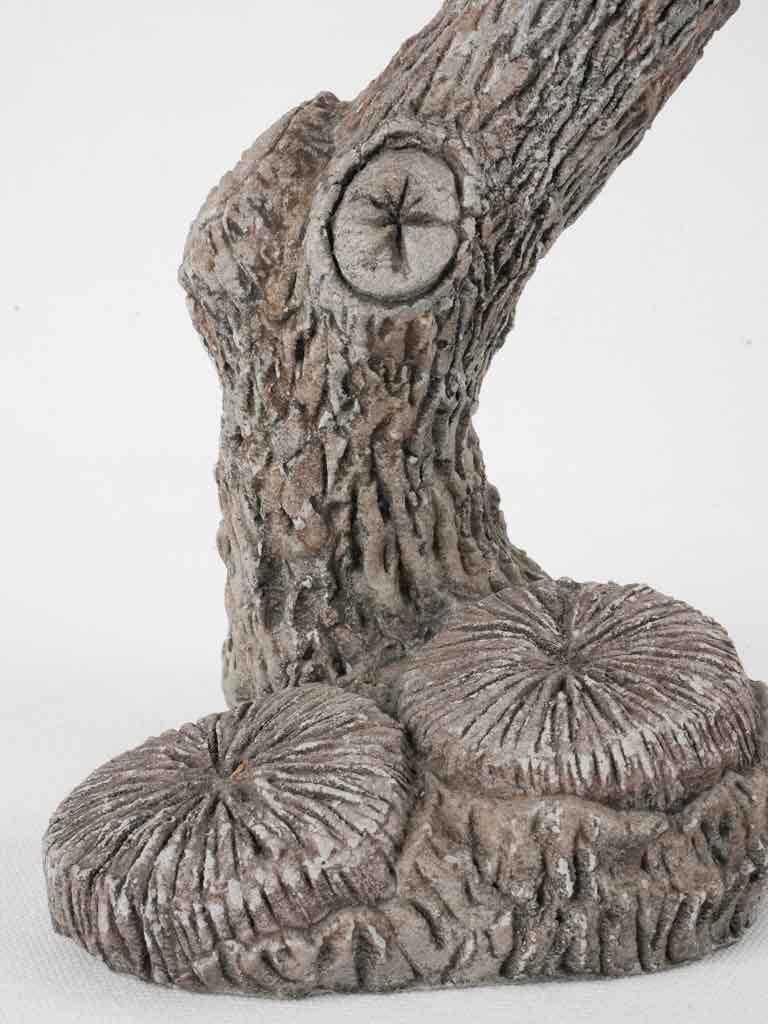 Small rocaille faux bois table lamp 20"
