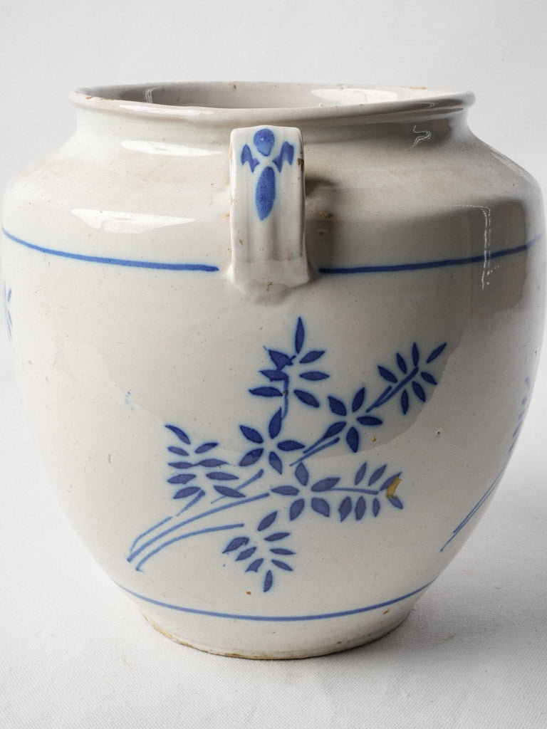 Glazed white pottery vase