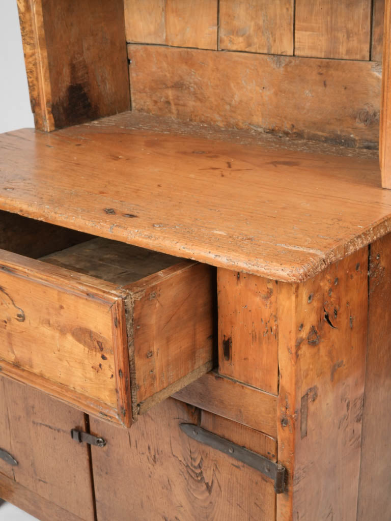 Artisanal mountainous pine buffet cabinet