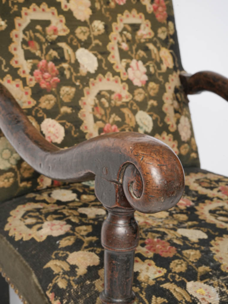 Plush grand point fabric chair