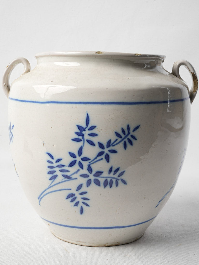 Hand-painted faience container