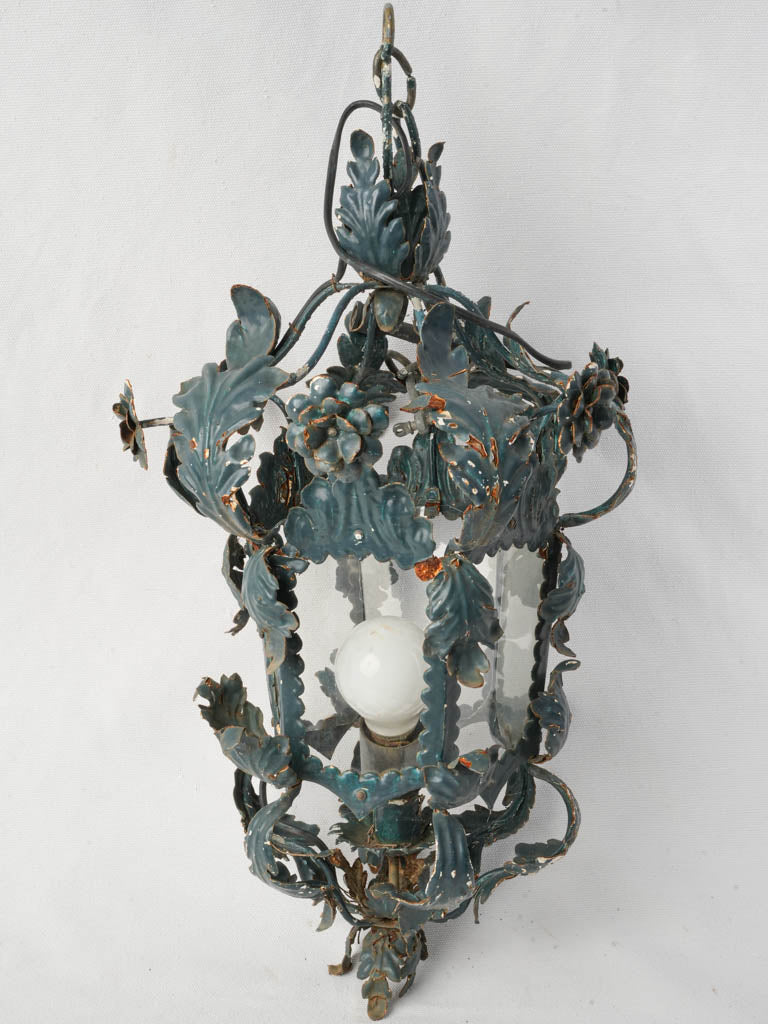 Antique Italian wrought iron lantern