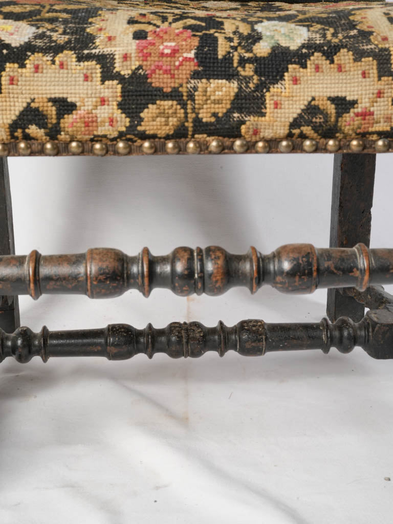 Soulful aged wood armchair