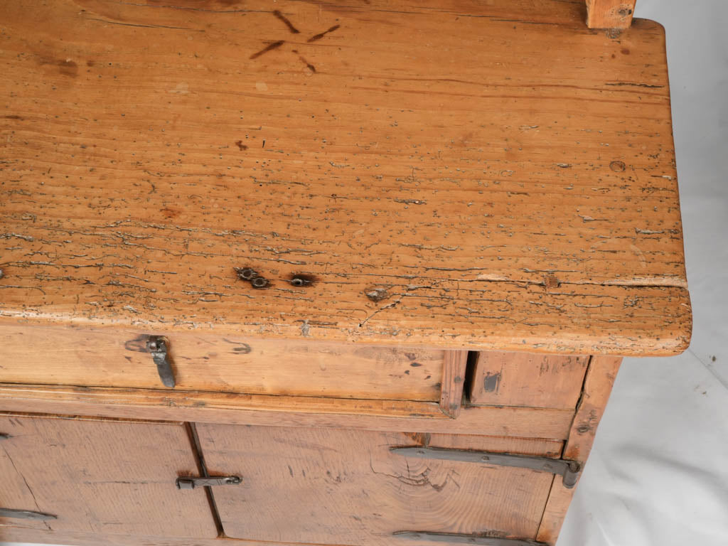 Time-worn provincial pine buffet hutch