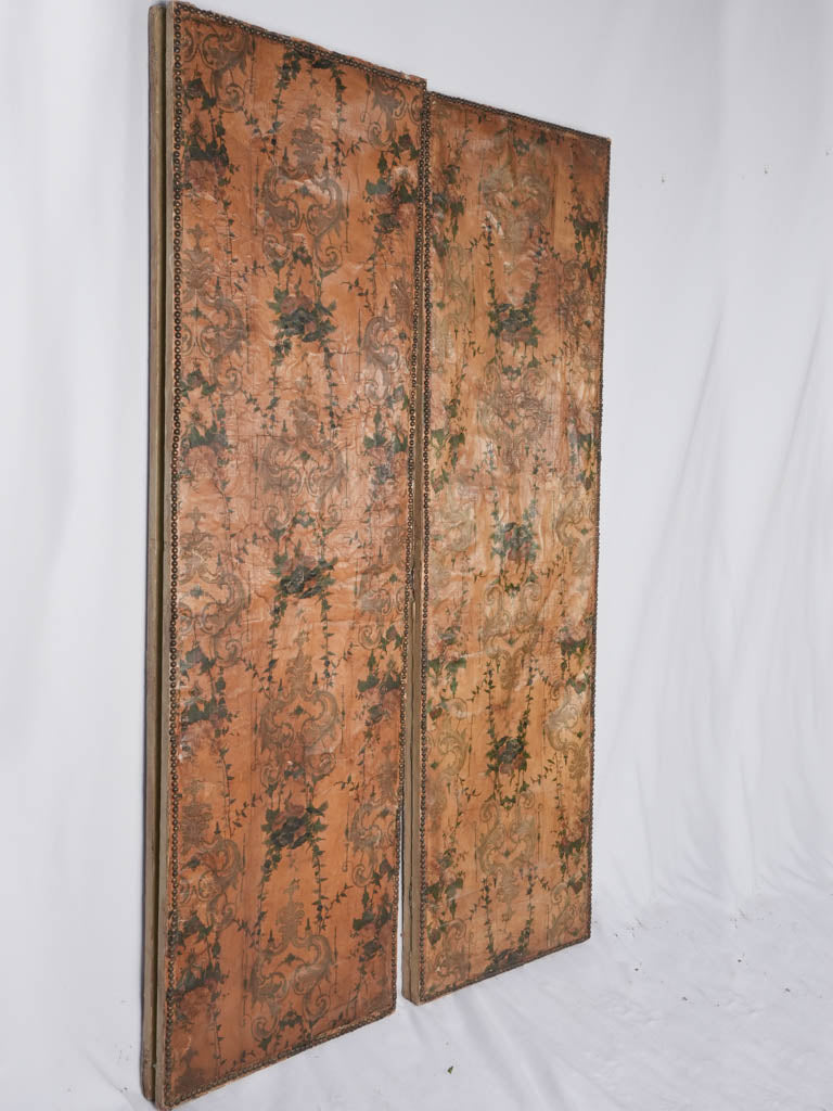 Hand-stenciled decorative bi-folds