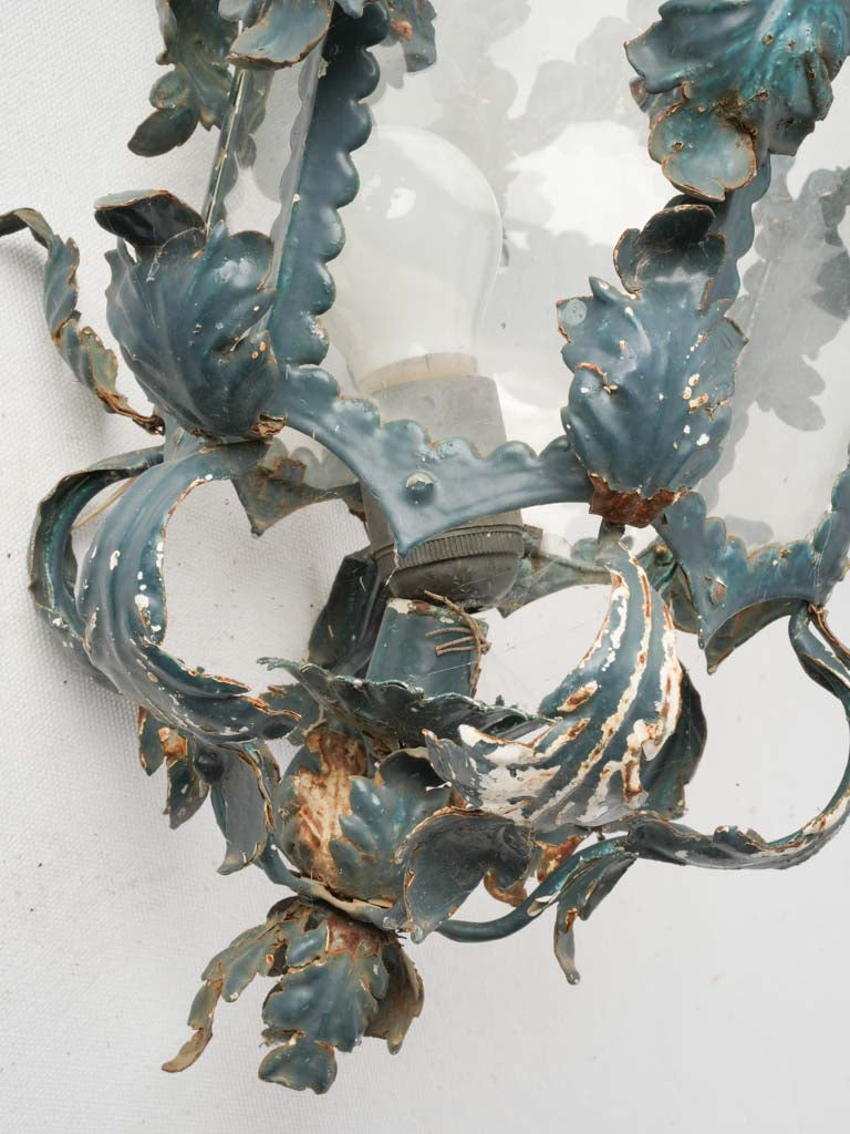 Delicate hand-formed metalwork lantern