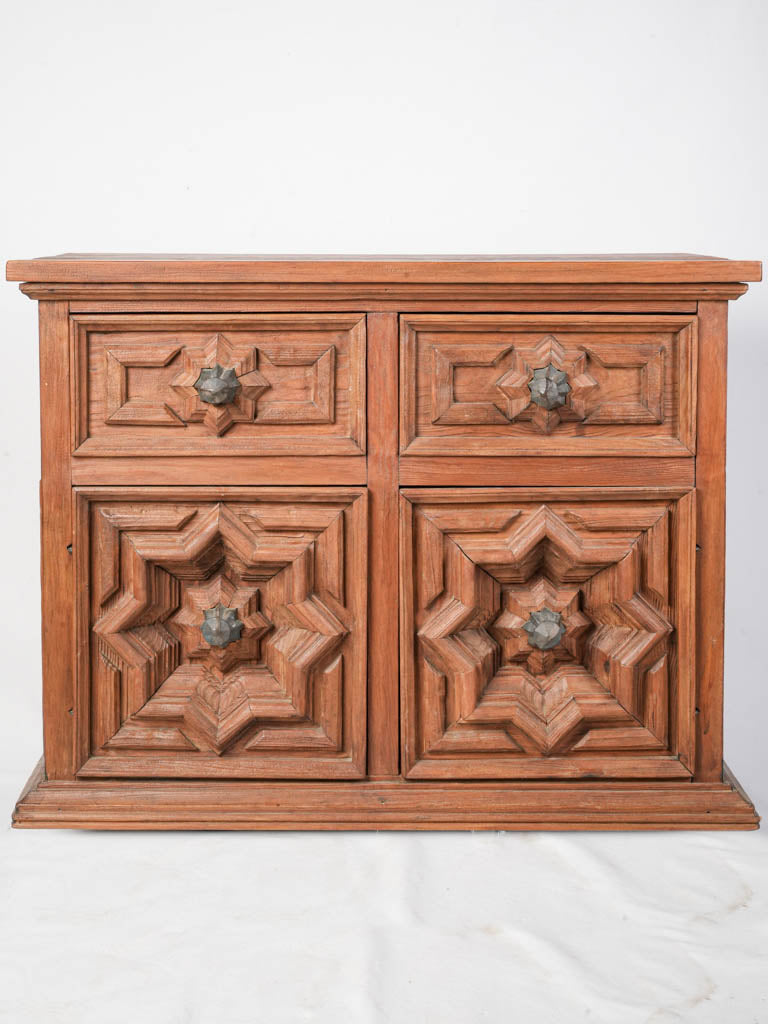 Elegant carved wood cabinet