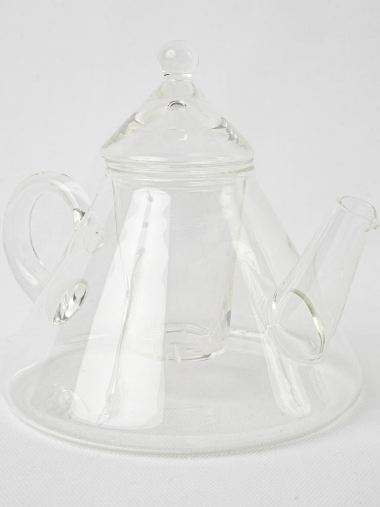 Elegant glass contemporary tea pot