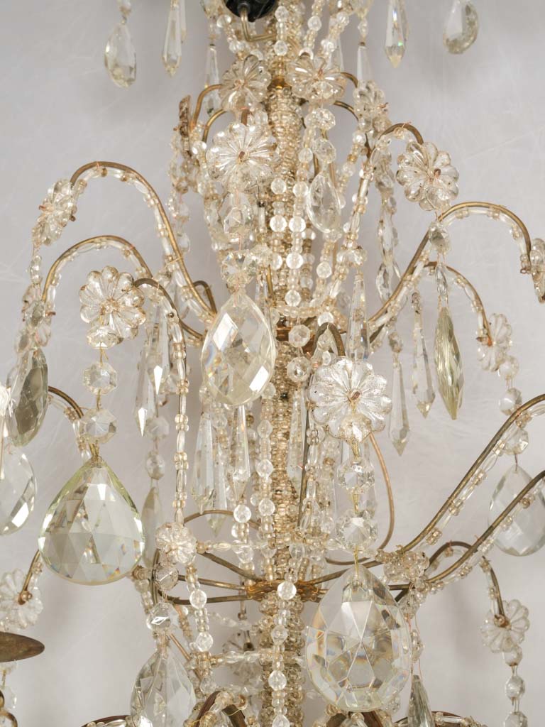 Vintage Italian beaded glass chandeliers
