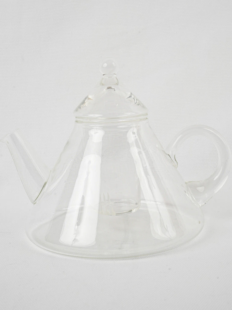 Stylish translucent glass teapot