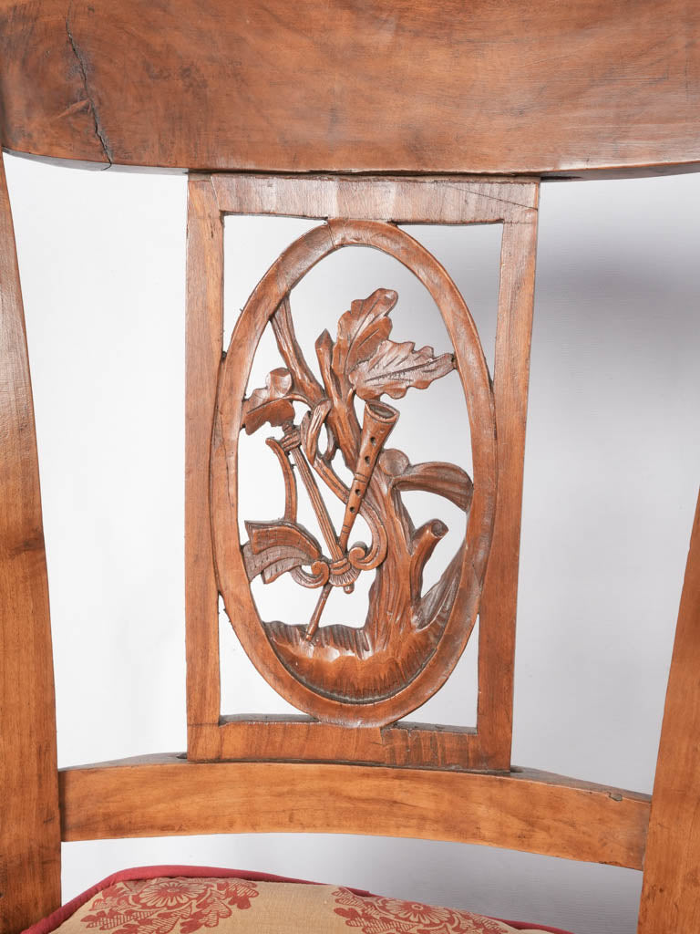 Elegantly braced double-legged chairs