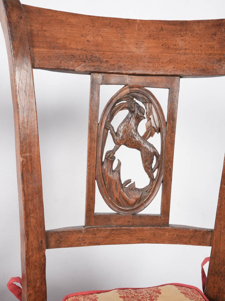 French dining period-correct upholstery