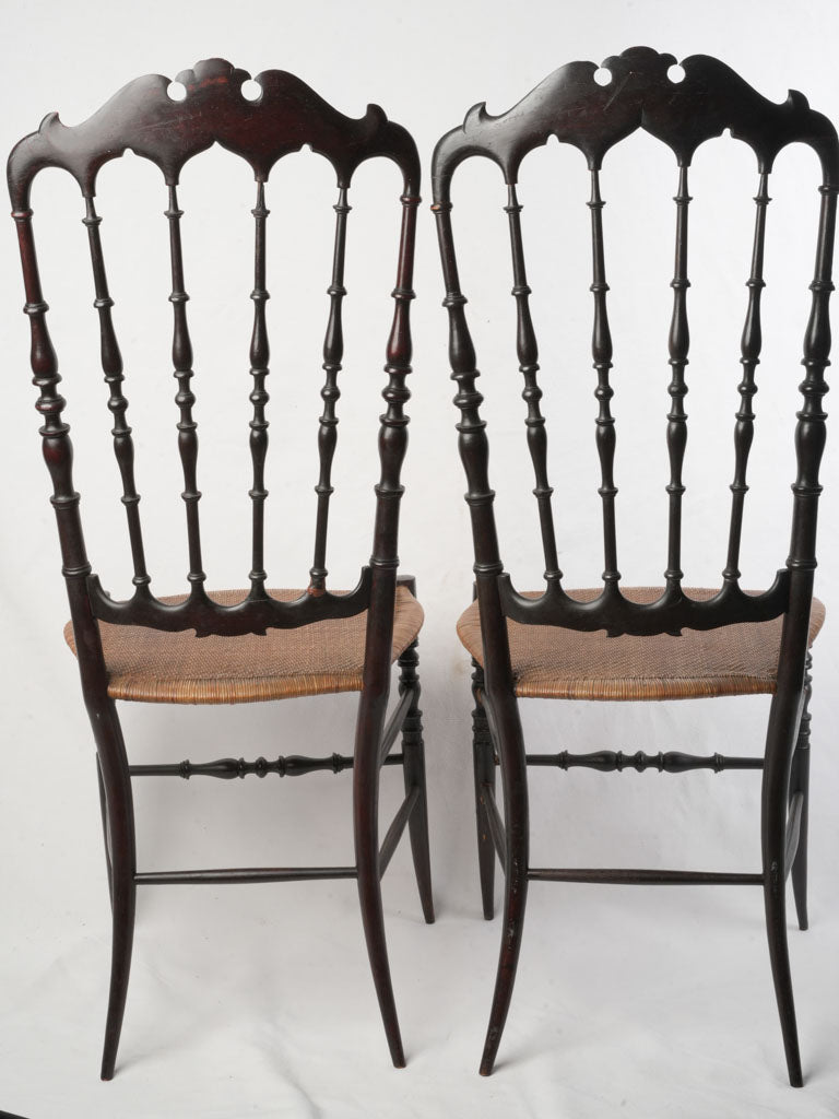 Refined Ligurian Chiavari side chairs