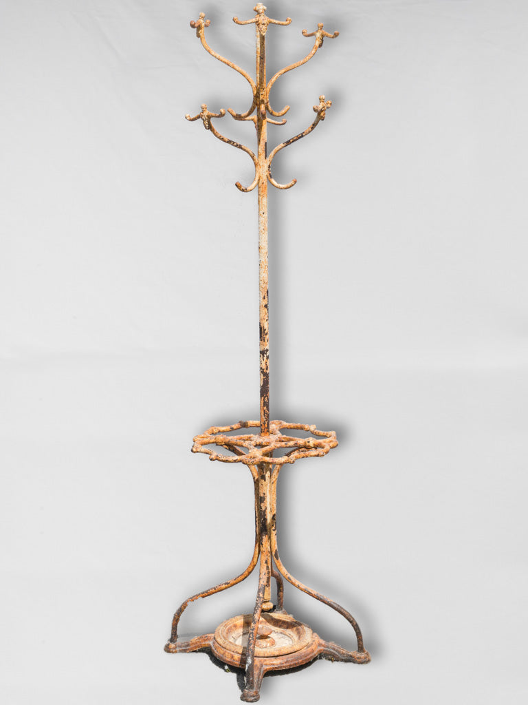 Weathered, French, Cast Iron Hall Tree