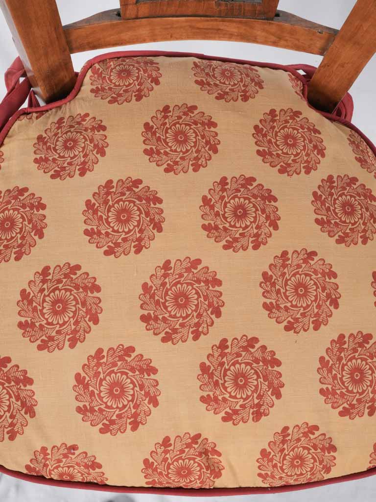 French antique rush pattern chairs