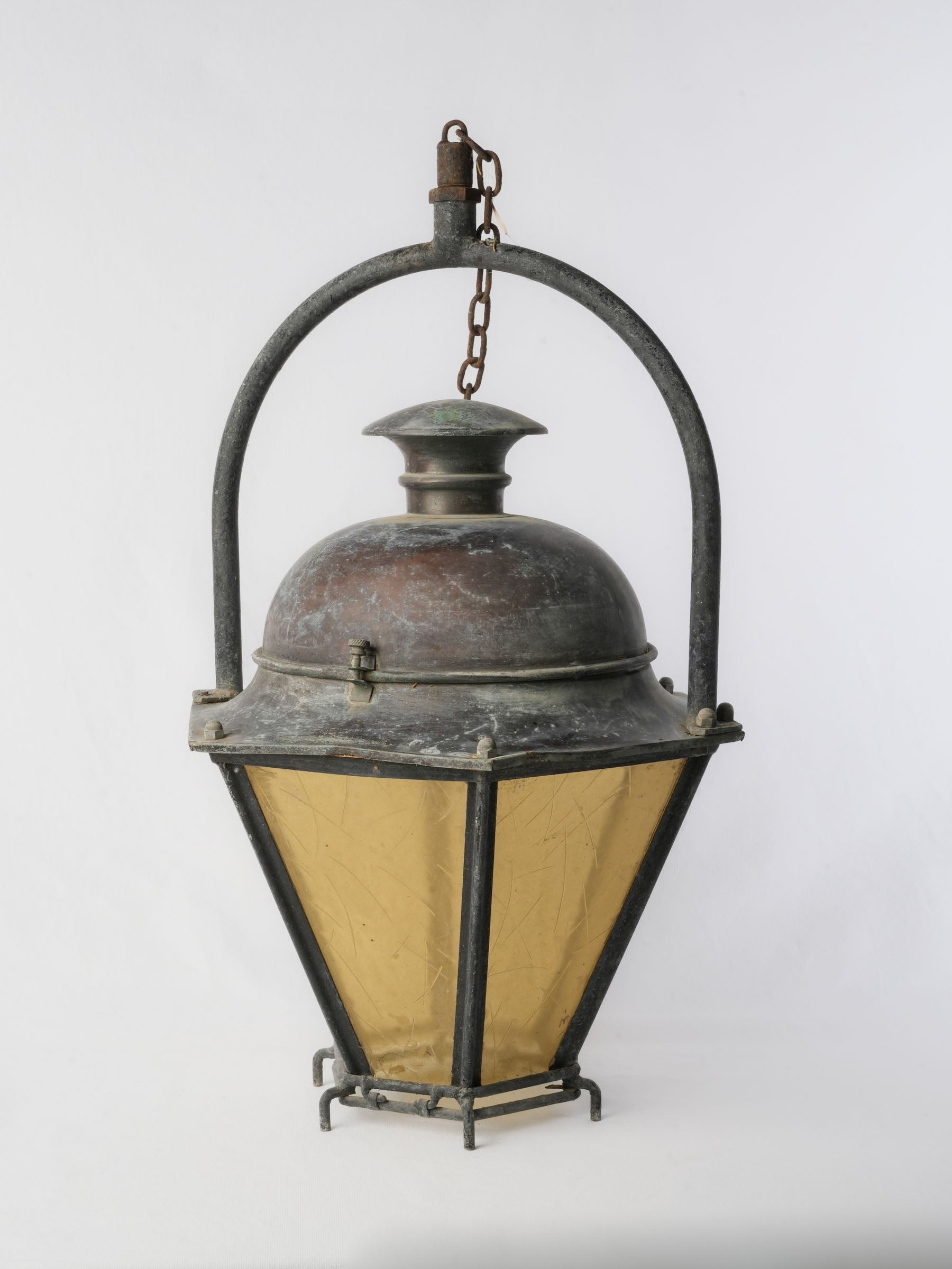 Vintage ornate French copper lantern