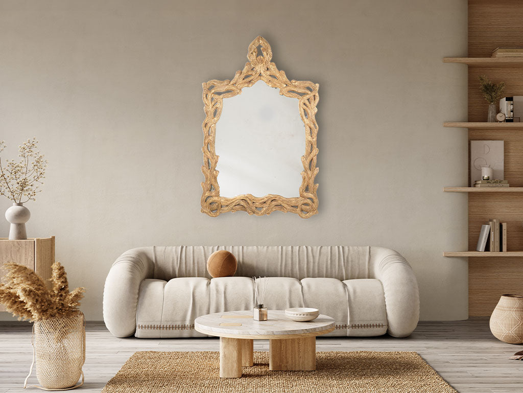 Large Mid-20th Century Italian Giltwood Branchwork Mirror - 50½" x 33"