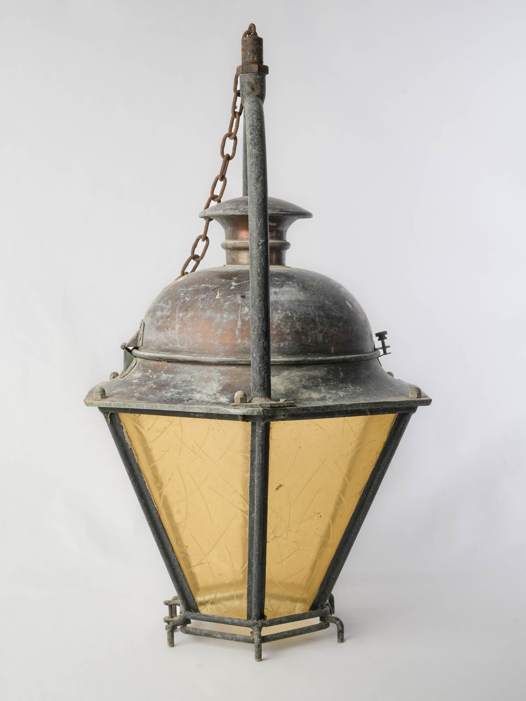 Antique verdigris dome-accented lantern