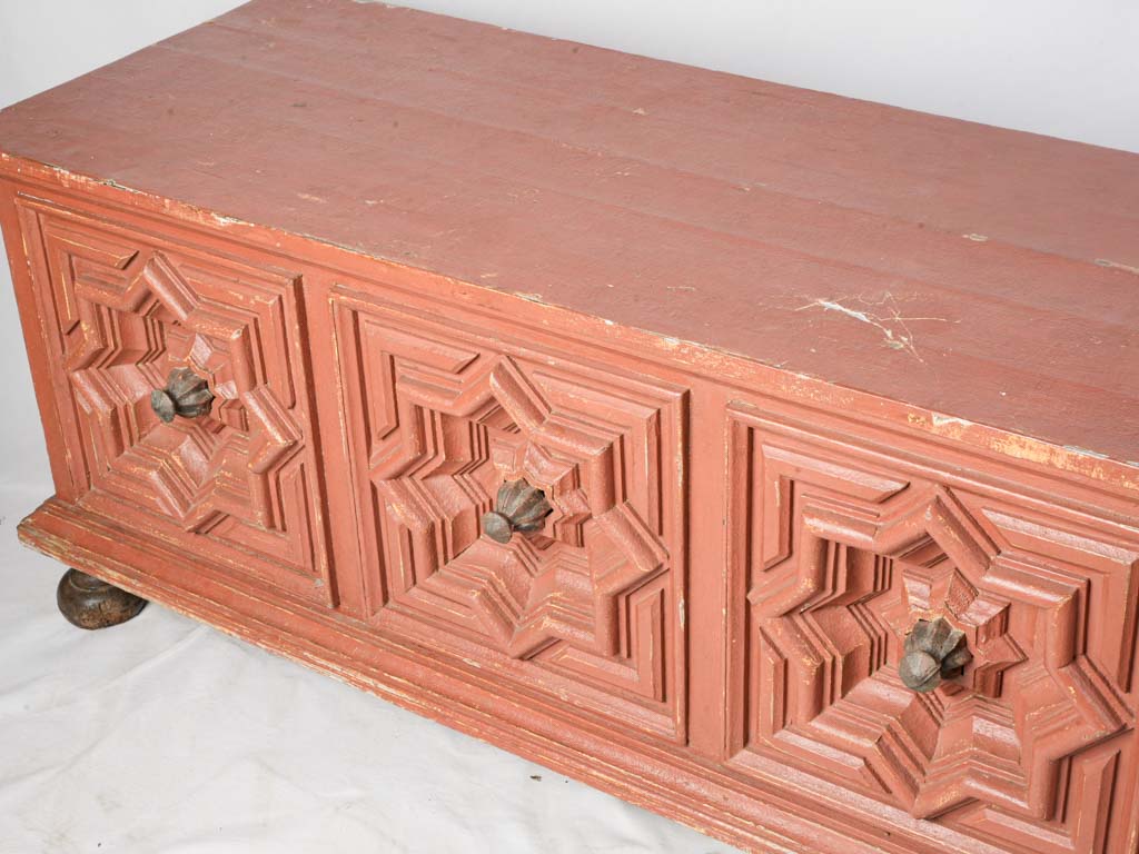 Antique patina low sideboard
