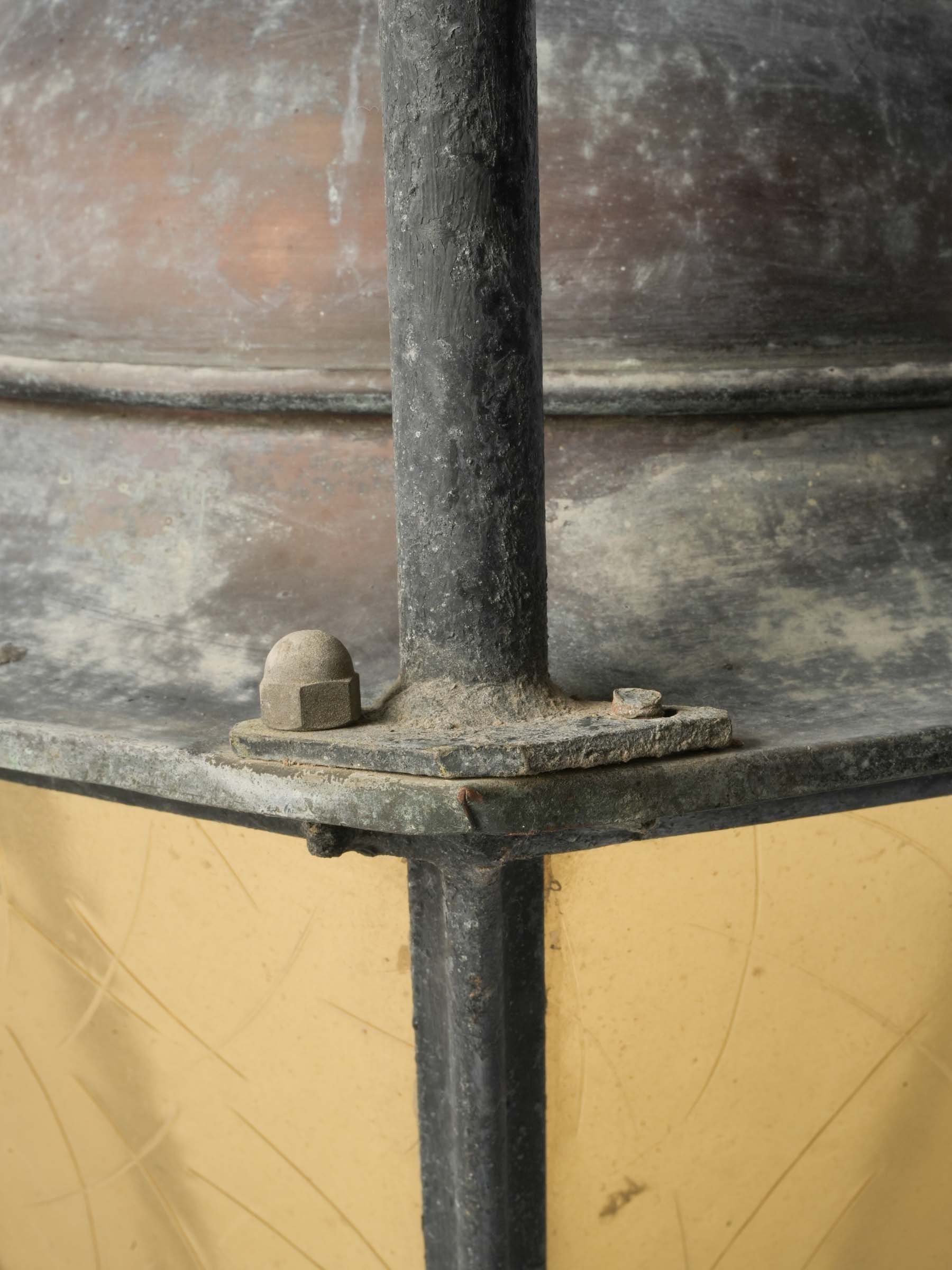 Authentic weathered copper outdoor lantern