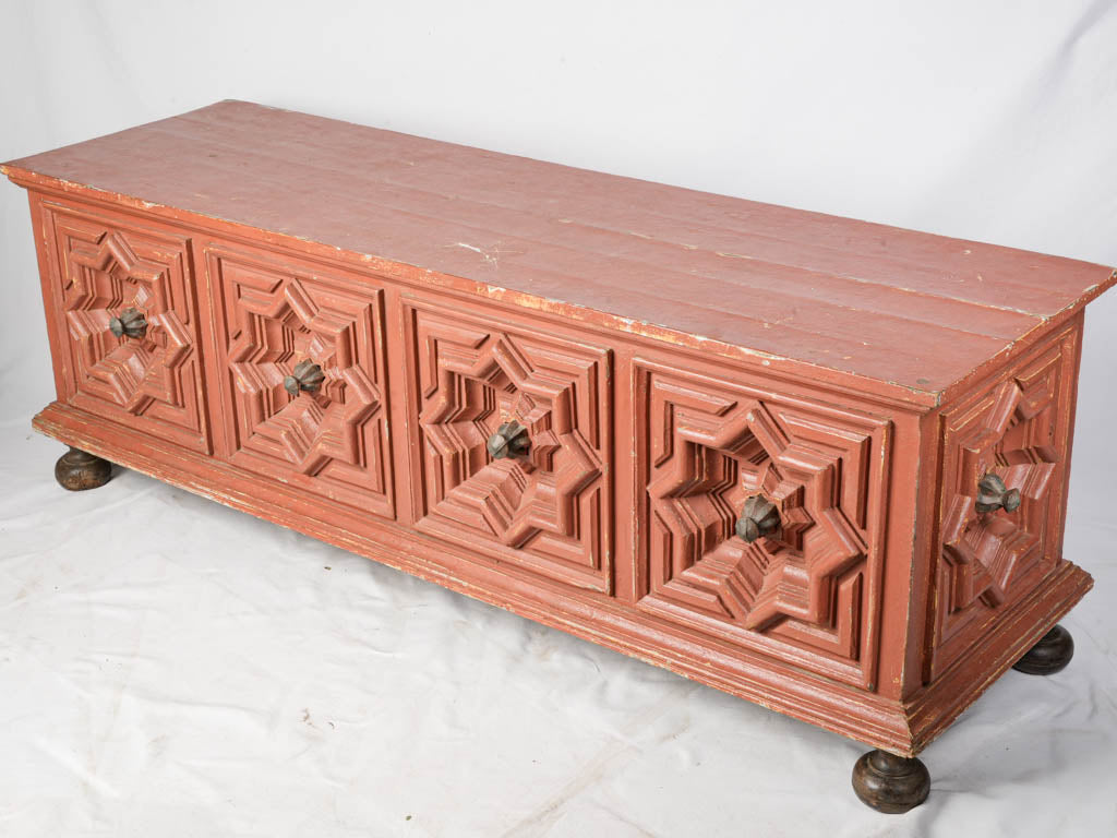 Rustic Moorish-inspired low sideboard