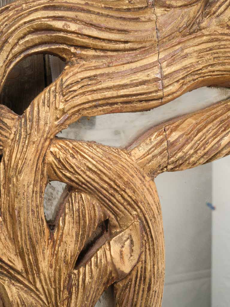 Large Mid-20th Century Italian Giltwood Branchwork Mirror - 50½" x 33"