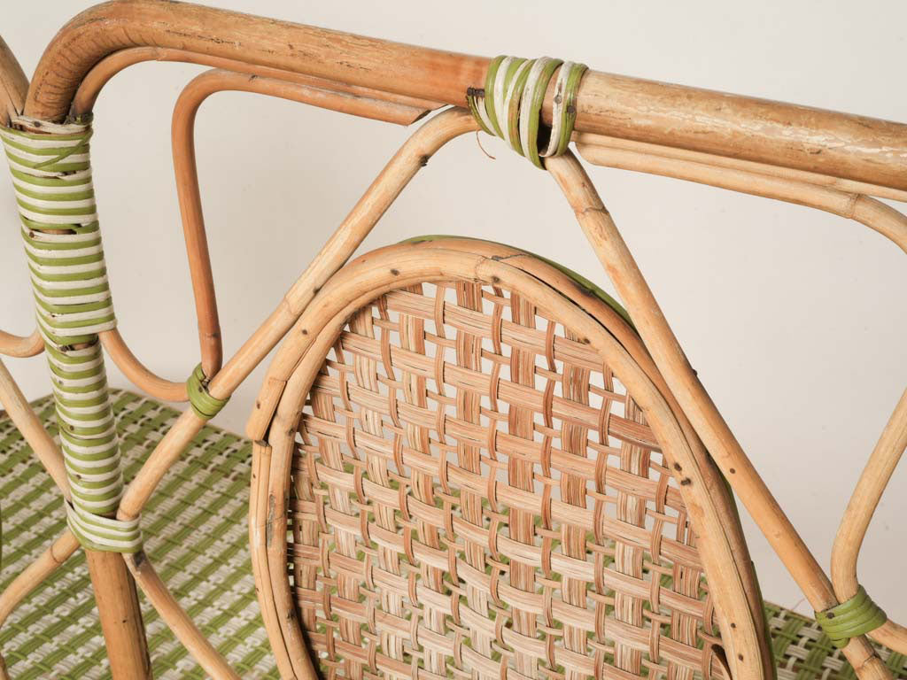 Artistic, checked sage and cream chair