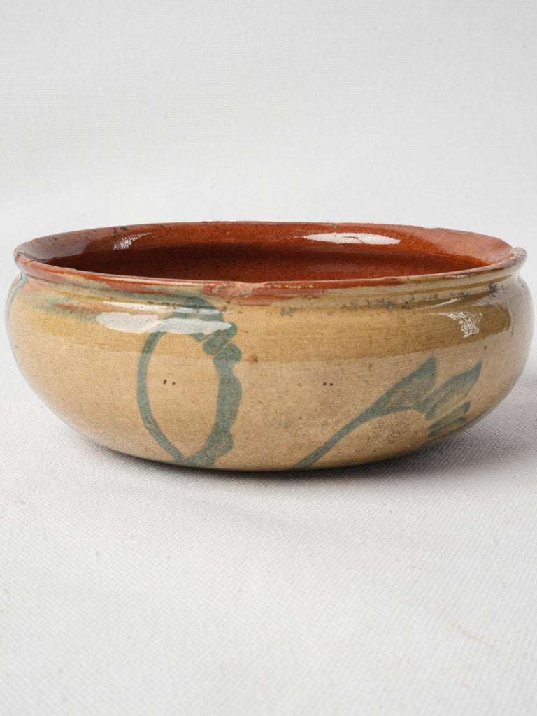 Elegant hand-painted ceramic pot