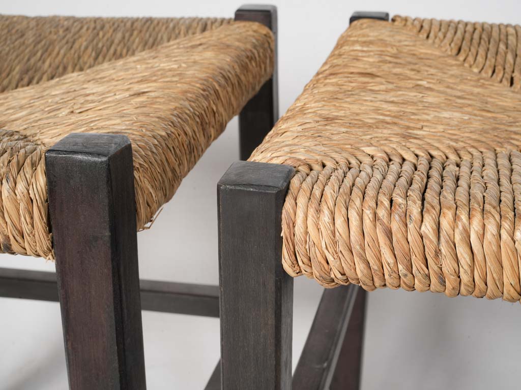 Aged beautifully textured stools set  