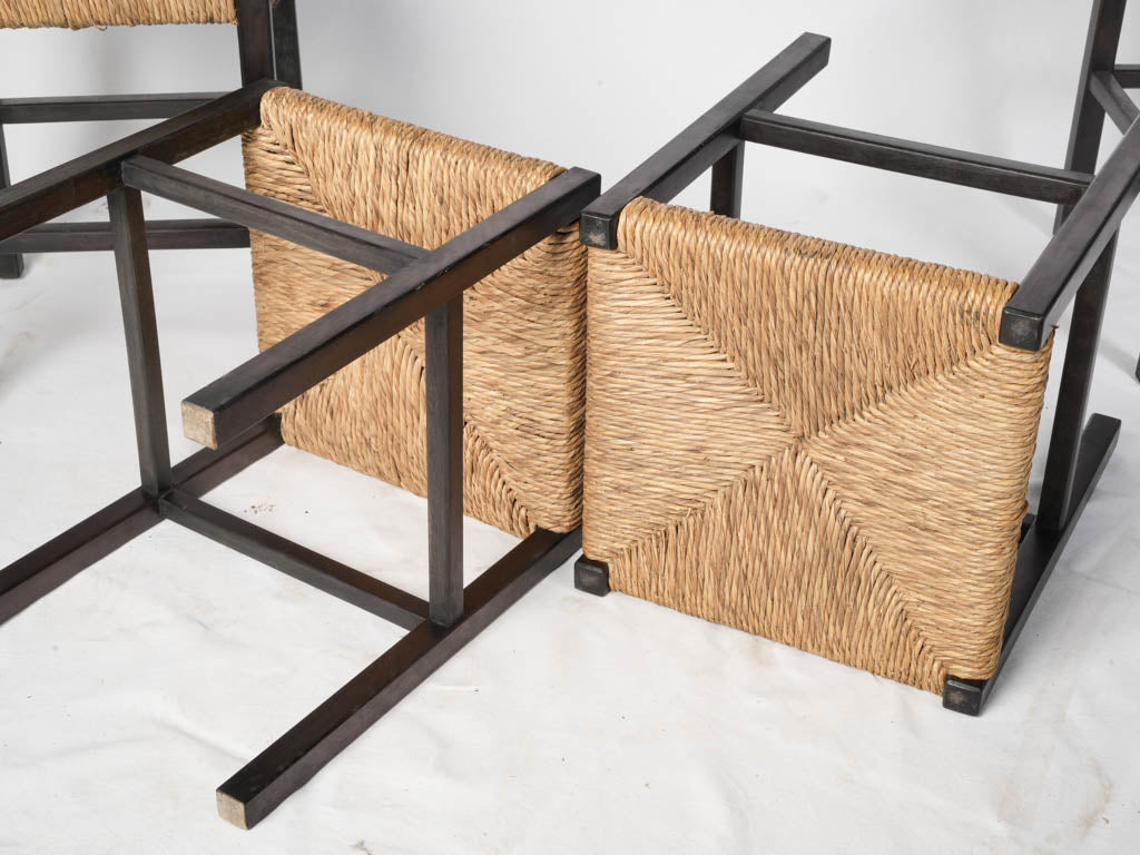 Stylish versatile woven stools set