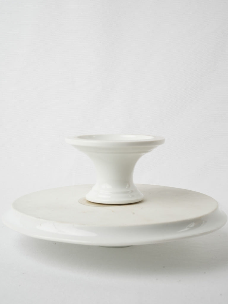 Rustic white porcelain viennoiserie serving platter