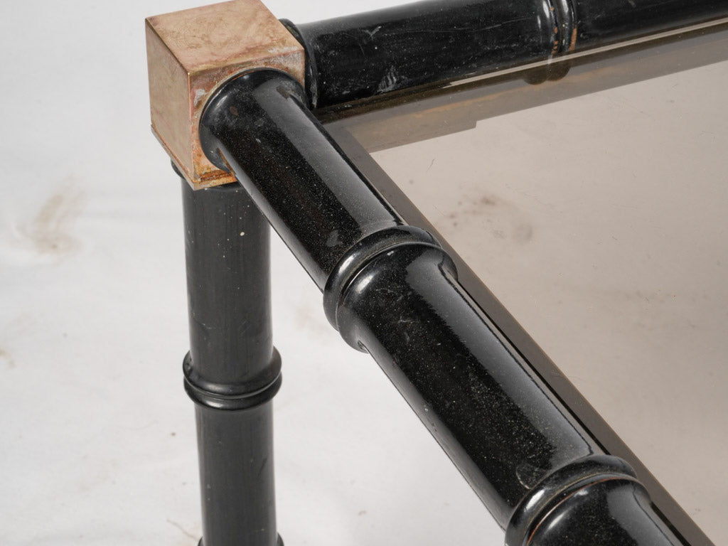 Smoked glass top table