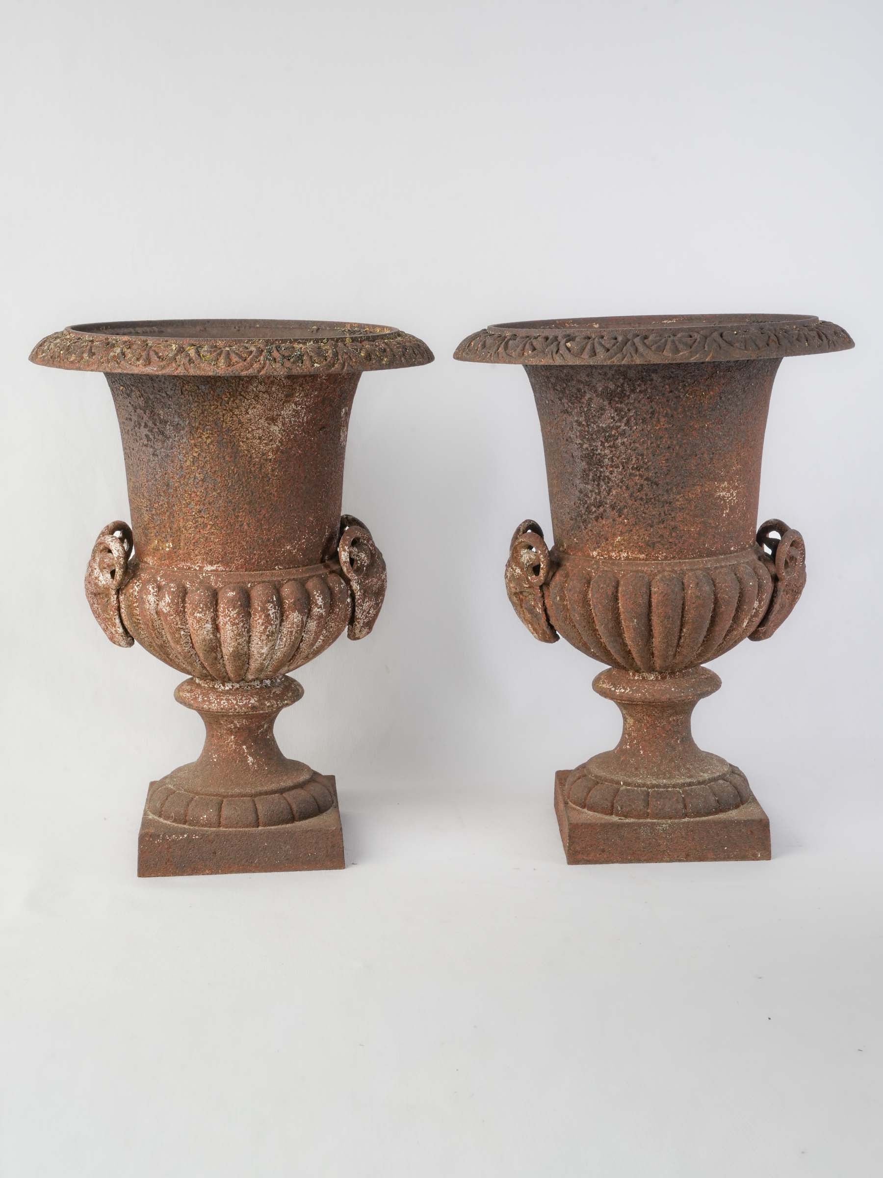 Weathered 19th-century Médicis urns