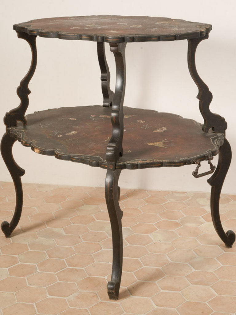Ornamental cabriole-legged tea table
