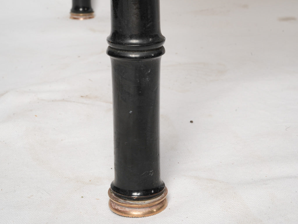 Brass-capped joint coffee table