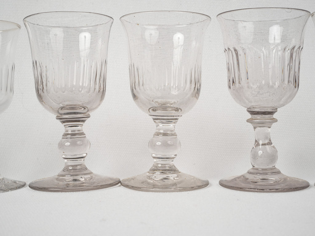 Unique historical wine glass ensemble