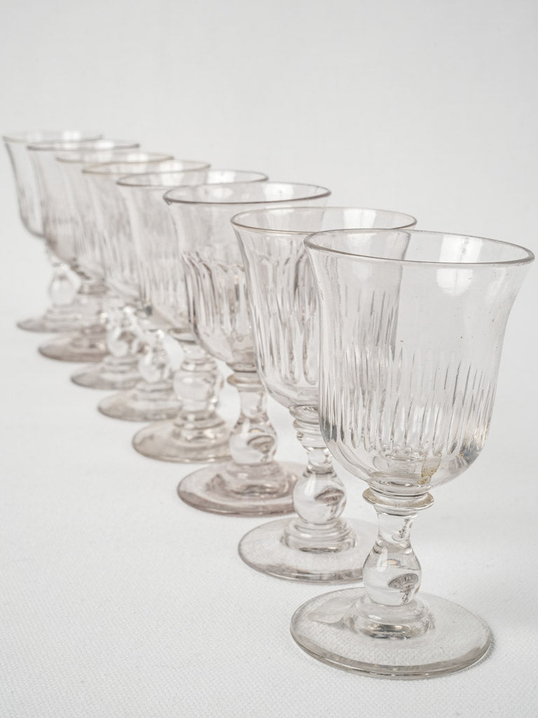 Vintage 19th century wine glasses
