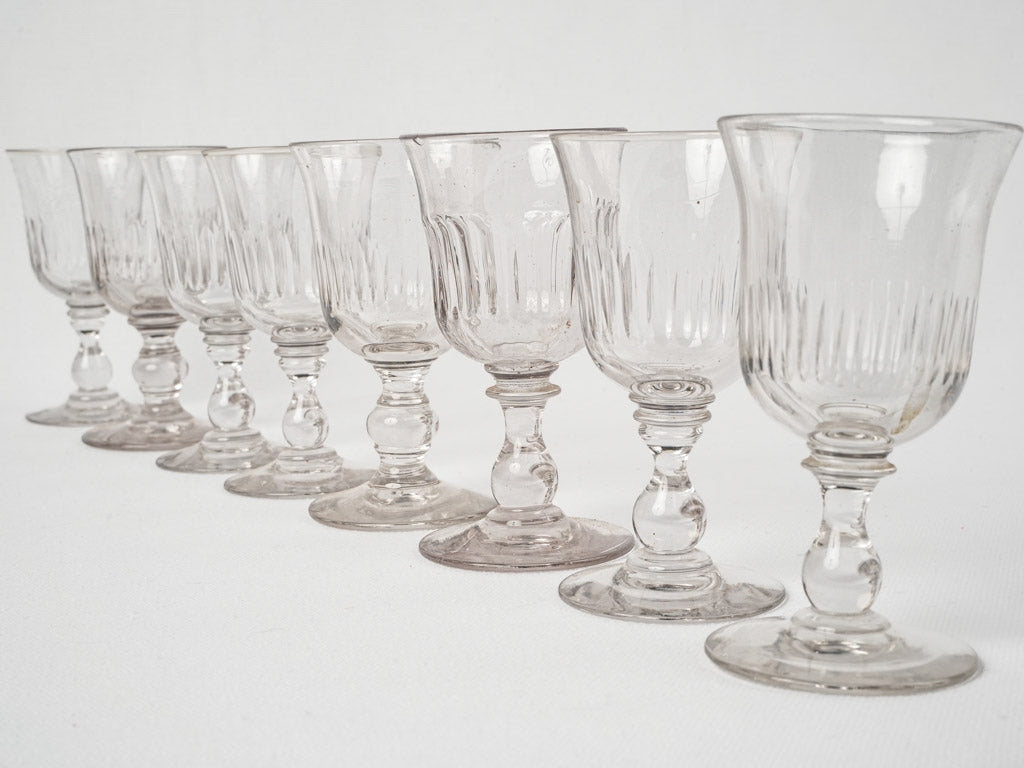 Intricate hand-blown glass goblets