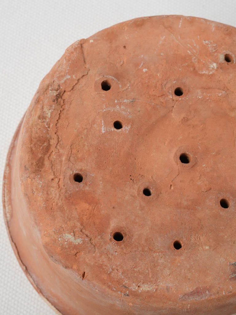 Antique French cheesemaking faisselles