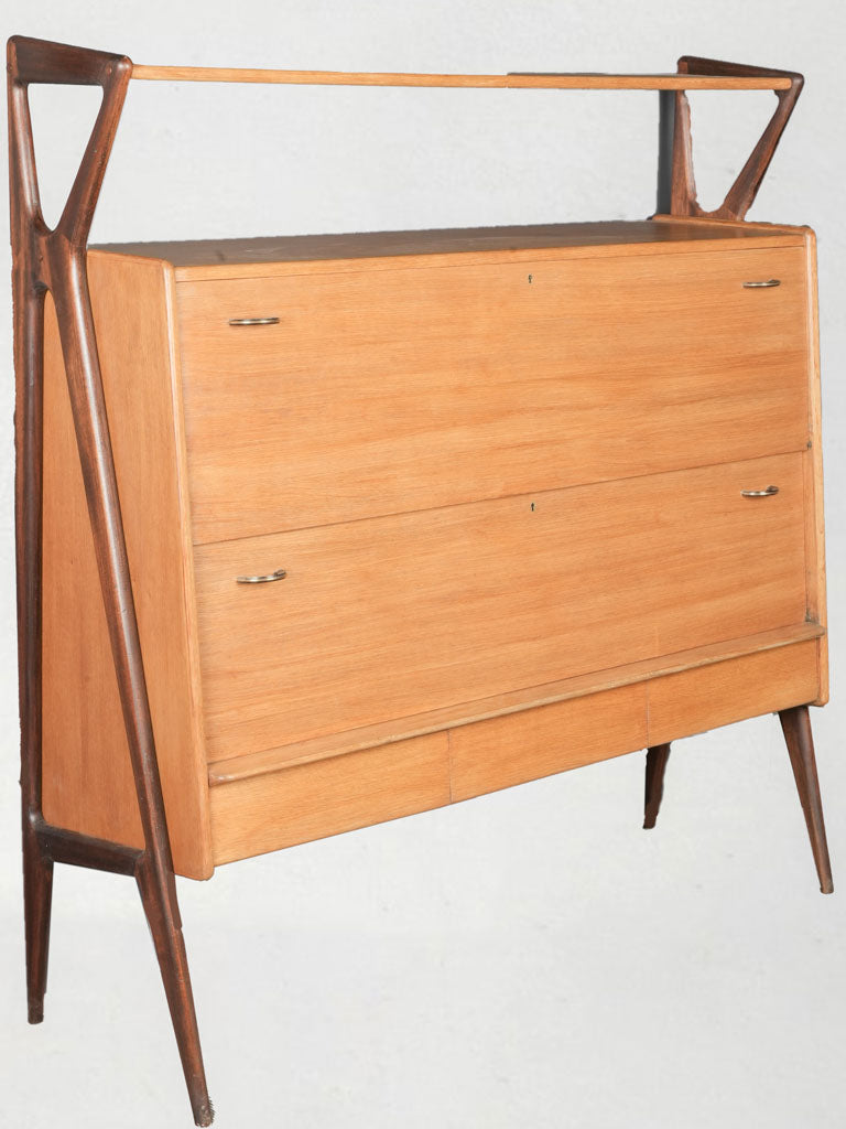Vintage Oak Bar Cabinet