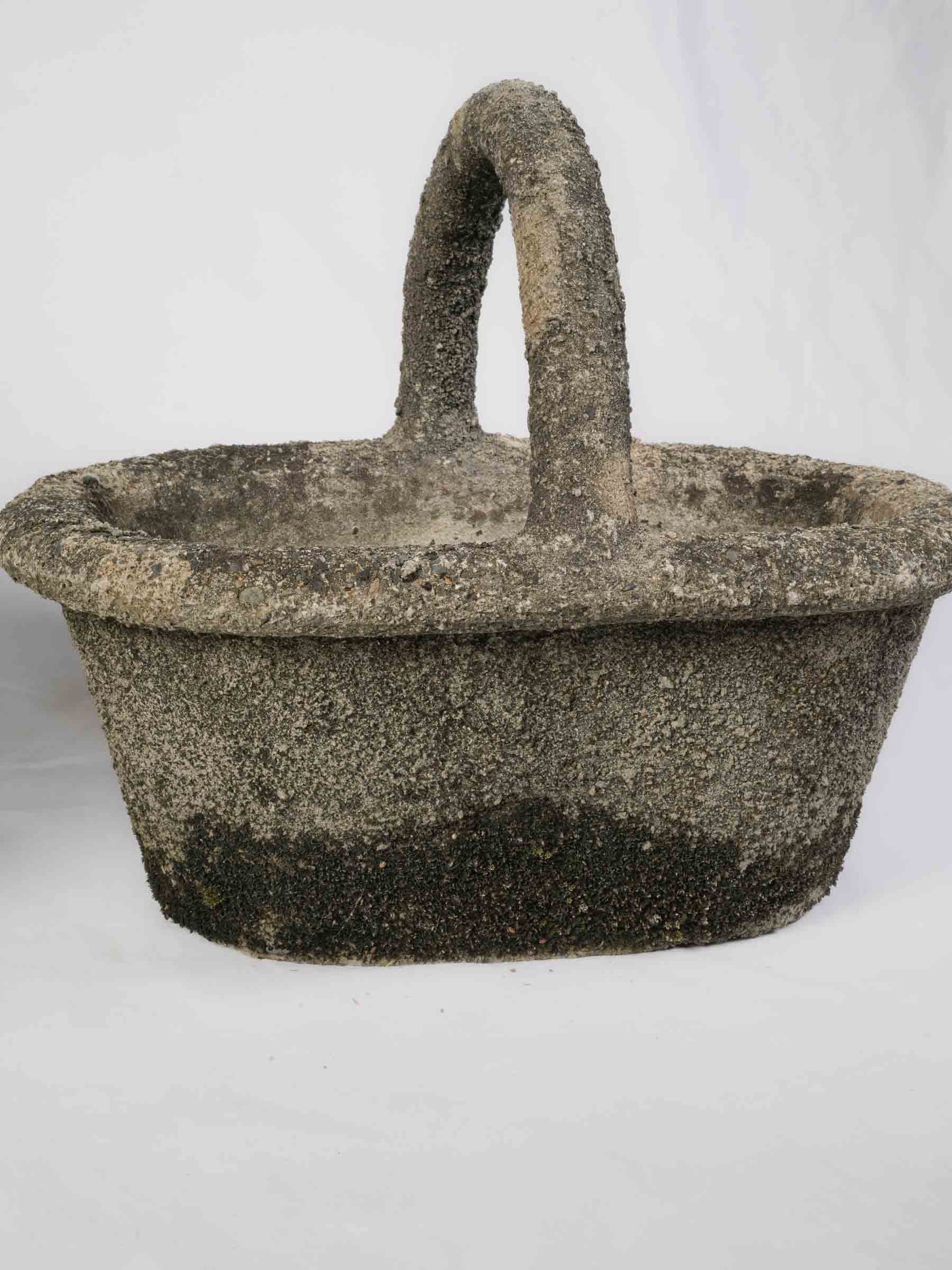 Charcoal weathered patina garden planters