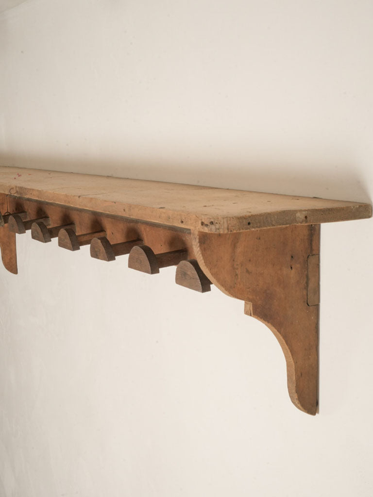 Timeworn French pine wall rack