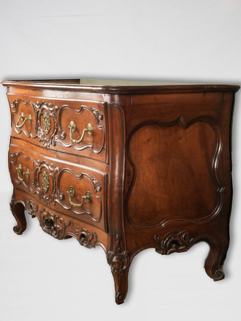 Ornate bronze-handled vintage commode